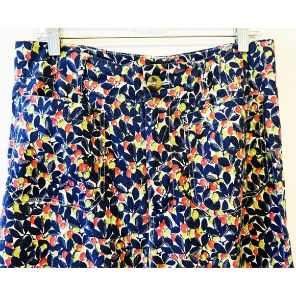 MAEVE Anthropologie Olive Leaves Colette Crop Wide Leg Pants sz. 31 Fit sz. M - Picture 3 of 11